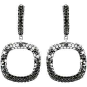  Clevereves 14K White Gold Pair 2 1 6 Ct Tw Black And White 