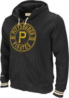 Pittsburgh Pirates Mitchell & Ness Black Full Zip Hoodie  