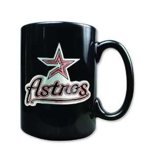    MLB Houston Astros 15oz Black Ceramic Coffee Mug