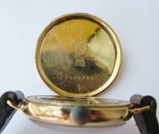 Vintage 1920s Omega 18ct gold gents wrist watch  