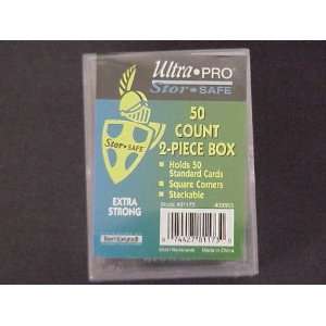  Ultra Pro 2 Piece 50 ct Plastic Card Case Box.Holds 50 