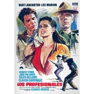  The Professionals (1966) 27 x 40 Movie Poster Spanish 