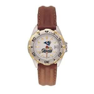  St. Louis Rams All Star Ladies Black Leather Strap Watch 