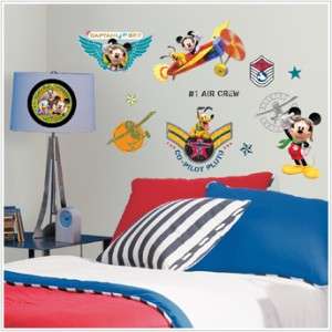  MOUSE PILOT CLUBHOUSE WALL DECALS Disney Stickers Boys Room Decor