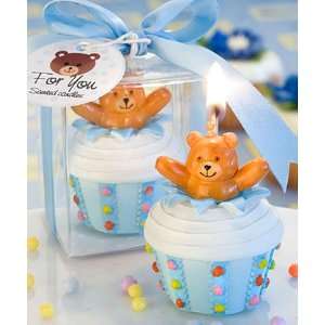    Teddy Bear inspired Delectable Blue Cupcake Candles