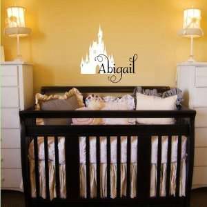  Castle And Name Personalized Nursery Wall Decal Baby