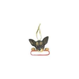  Chihuahua, Black Dog Christmas Ornament 