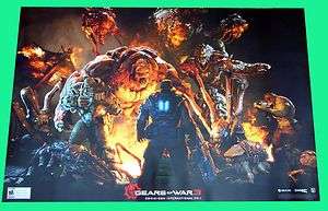 GEARS OF WAR 3 sdcc 2011 Exclusive EPIC Poster XBOX 360  