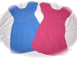 Baby Gap girls size 5t 5 blue and pink summer swing pocket dresses 