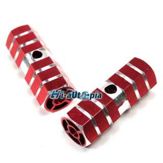 New BMX Bike Bicycle 3/8 Axle Alloy Foot Pegs Red  