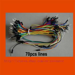 70 x mixed color solderless breadboard JUMP WIRES  