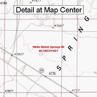 USGS Topographic Quadrangle Map   White Blotch Springs NE, Nevada 