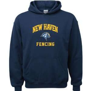New Haven Chargers Navy Youth Fencing Arch Hooded Sweatshirt