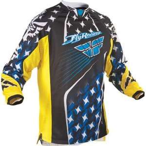  Fly Racing Kinetic Jersey   2010   Small/Yellow/Blue 