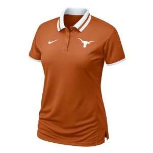  Texas Longhorns Womens Dark Orange Nike Sideline Polo 