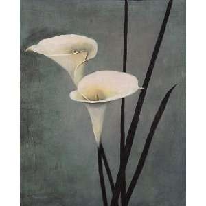  T C Chiu   Call Lily On Grey Canvas