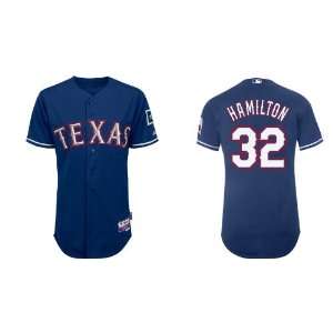  Texas Rangers 32# Josh Hamilton Blue 2011 MLB Authentic 