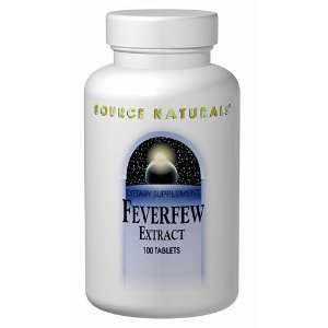  Feverfew Extract 200mg and Herb 50mg 100 tabs, Source 