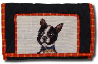 BOSTON TERRIER PUPPY DOG LARGE WALLET / SMALL BAG PURSE  