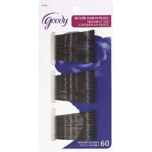 Goody Styling Essentials Bobby Pins, Brown, 2 Inches, 60 Count (Pack 
