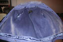 Gorgeous Color TERRY LEWIS LUXURIES Leather Coat Jacket w Faux Fur 