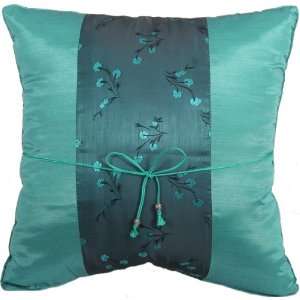   Floral 16x16 Silk Decorative Throw Pillow Cover