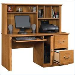 Sauder Orchard Hills Large Wood Computer Desk with Hutch in Carolina 