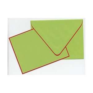  Poptone Sour Apple/Red Border A2 Card & Envelope 12/box 