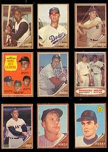   Baseball Complete Set Overall VGEX to Ex Condition Mantle Koufax Mays