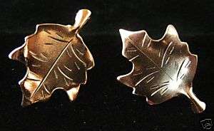 Stuart Nye Copper Maple Leaf Post Earrings  