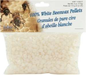   Beeswax Pellets 4 Ounces 100% White by Yaley