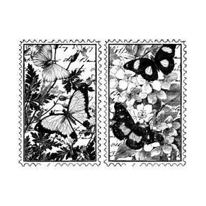 Magenta Cling Stamps   Butterfly Garden Duo Arts, Crafts 