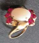 SOLID 14K yellow gold PINK MORGANITE RING sz 8, WEIGHT 6.4 GRAMS items 