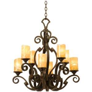   Ibiza 8 Light Wrought Iron Chandelier From the Ibiza Collection Home