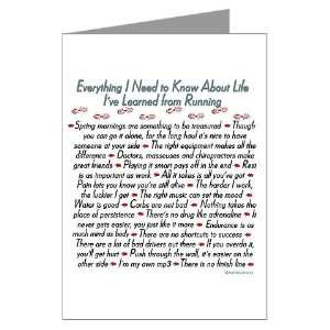  Runnings Life Lessons   10K Greeting Cards Pk of Sports 