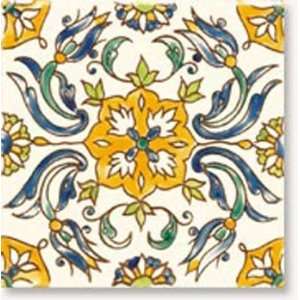  Constantine Hand Painted Ceramic Tile 8x8