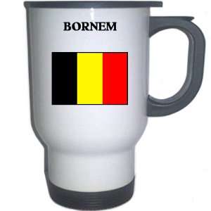  Belgium   BORNEM White Stainless Steel Mug Everything 