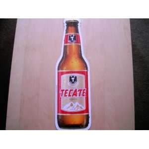  Tecate Bottle Shaped Metal Tacker Sign 