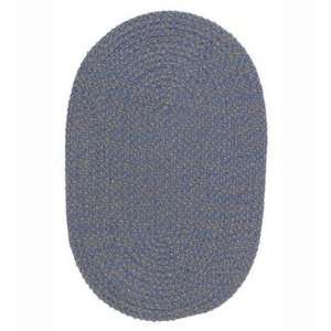  Colonial Mills CX25 Softex Blue Ice Check Oval Braided Rug Baby