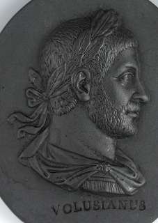 WEDGWOOD 18th CENT BLACK BASALT MEDALLION ROMAN EMPEROR  