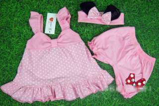   Baby Dress+ Headband+Pants Set Costume Clothing 0 36M 3 Pcs  