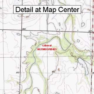   Topographic Quadrangle Map   Liberal, Missouri (Folded/Waterproof