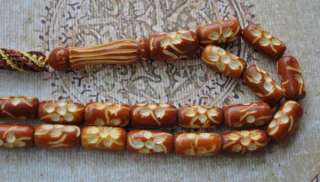 Handcarved Camel Bone Prayer Worry Beads Tasbih A  