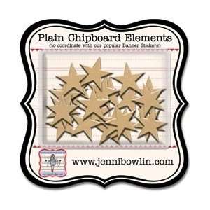  Jenni Bowlin Studio Plain Chipboard Elements 24/Pkg Star 