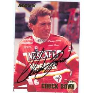 Chuck Bown Autographed/Hand Signed Trading Card (Auto Racing) 1994 