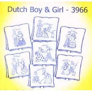  8246 PT W Dutch Boy & Girl by Aunt Marthas 3966 Arts 