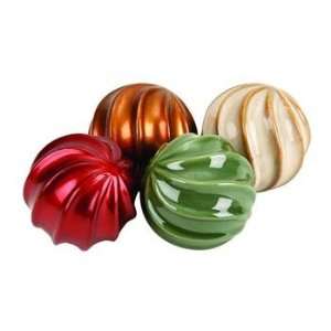  Ceramic, decorative balls for table decor set/4