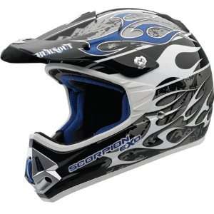  Scorpion EXO VX 17 Burnout Full Face Helmet X Large  Blue 