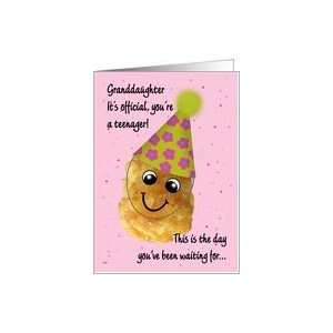    Granddaughter 13 Happy Birthday Funny Tater Tot Card Toys & Games