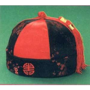  Satin Mandarin Hat with Tassels 